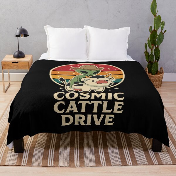 Item preview, Cosmic Cattle Drive – Retro Alien Rodeo Adventure designed and sold by digijob.