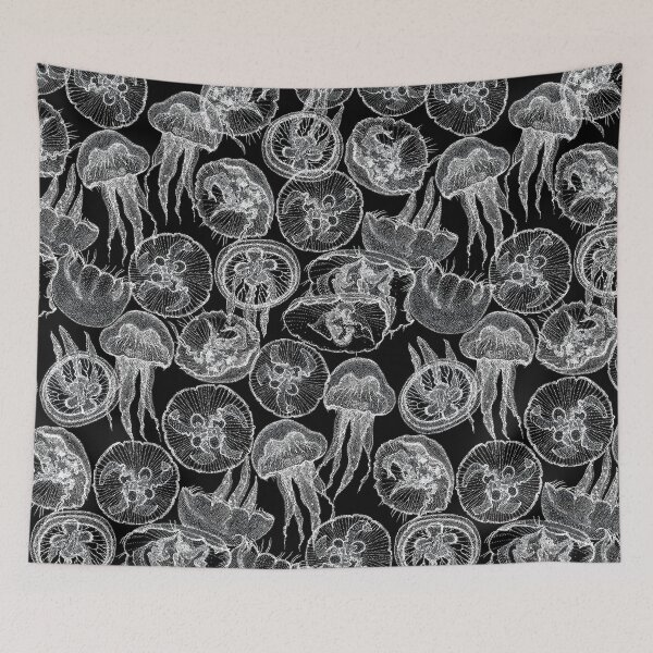 Item preview, moon jellyfish black designed and sold by scrummy.
