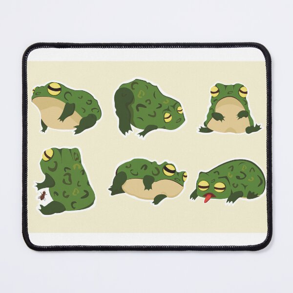 Item preview, Funny Grumpy Frogs Sticker Pack - Moody Green Toads Set designed and sold by LYAN-STORE.
