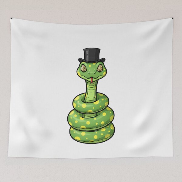 Item preview, Hypnotic Coiled Snake Top Hat Cartoon designed and sold by k3rstman1.
