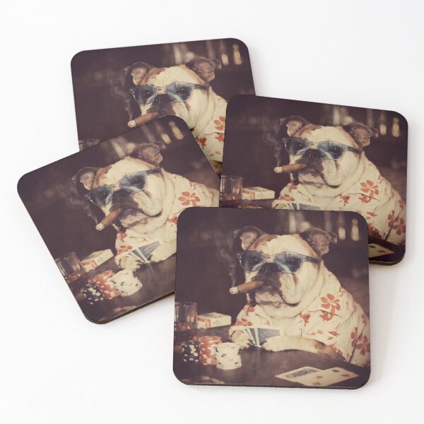 Item preview, Dog Smoking Cigar Funny Bulldog Playing Poker designed and sold by TomelaGio.