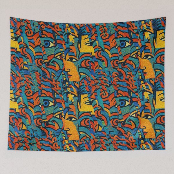 Item preview, Intertwined faces, pulsating colors designed and sold by Sigtrix.