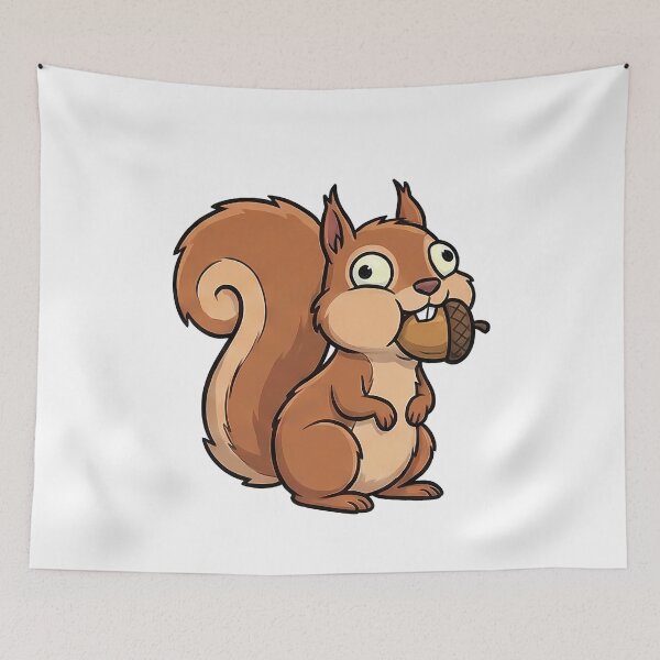 Item preview, Cute Cartoon Squirrel Holding Acorn designed and sold by k3rstman1.