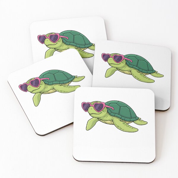 Item preview, Cute Turtle Wearing Heart Sunglasses designed and sold by k3rstman1.