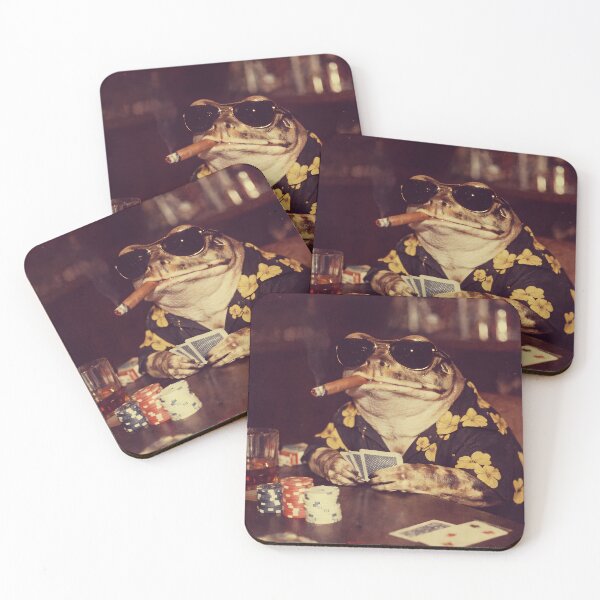 Item preview, Frog Smoking Cigar Funny Playing Poker designed and sold by TomelaGio.