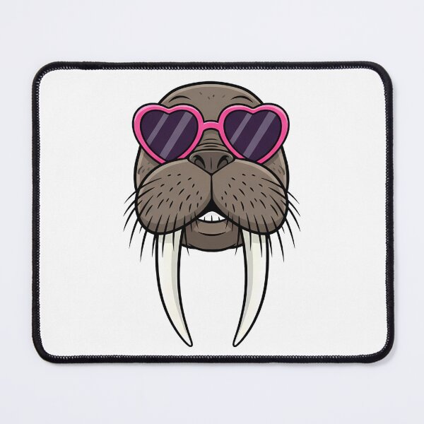 Item preview, Cool Walrus Pink Heart Sunglasses designed and sold by k3rstman1.