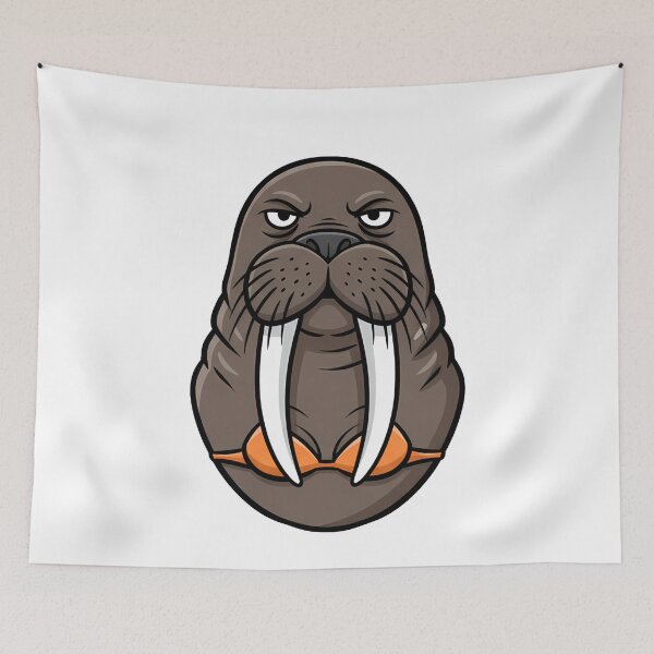 Item preview, Grumpy Walrus Bikini Funny Tusks designed and sold by k3rstman1.