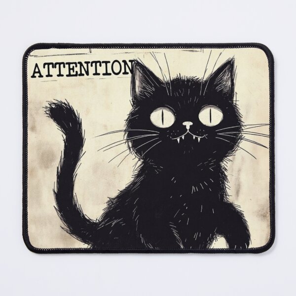 Item preview, ADHD Black Cat Attention Deficit Hyperactive Kitten designed and sold by Dariusz.K.
