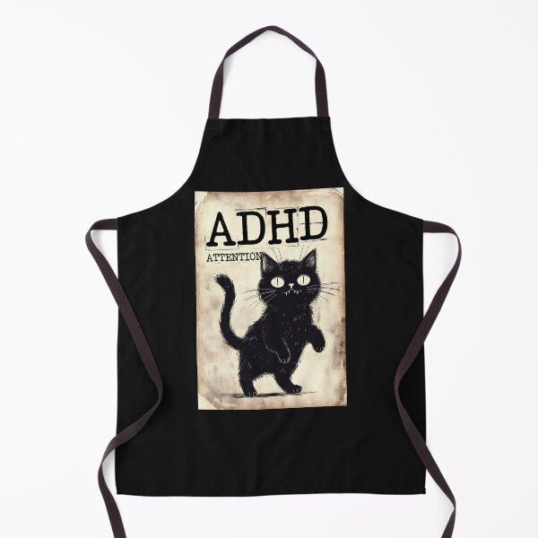 Item preview, ADHD Black Cat Attention Deficit Hyperactive Kitten designed and sold by Dariusz.K.