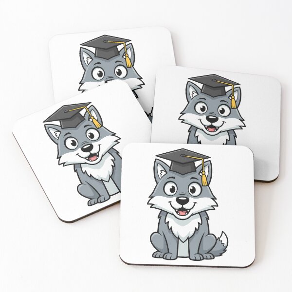 Item preview, Happy Wolf Graduation Mascot designed and sold by k3rstman1.