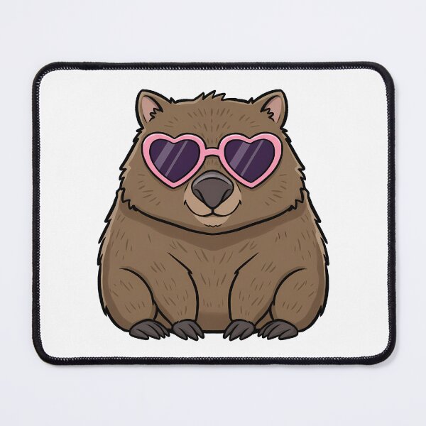 Item preview, Cute Wombat Heart Sunglasses designed and sold by k3rstman1.
