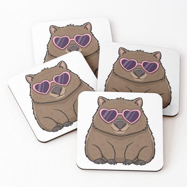 Item preview, Cute Wombat Heart Sunglasses designed and sold by k3rstman1.