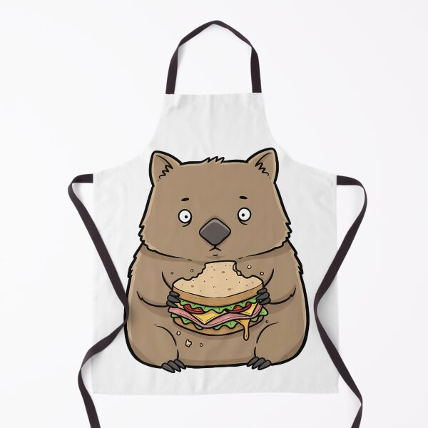 Item preview, Cute Wombat Eating Big Sandwich Cartoon designed and sold by k3rstman1.