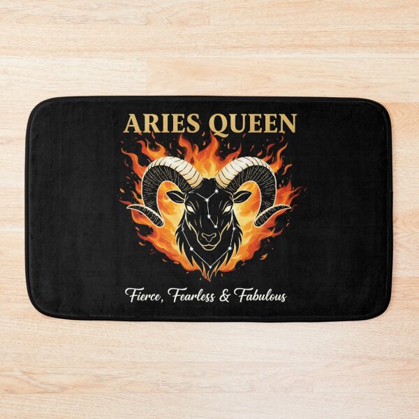 Item preview, ARIES QUEEN Aries Queen - Fiery Ram Zodiac Sign Fire Element fierce, fearless and fabulous designed and sold by Jt41.