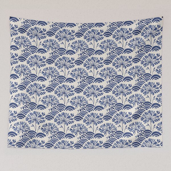 Item preview, Japanese Textile Agapanthus Pattern designed and sold by HOMETOWN86.