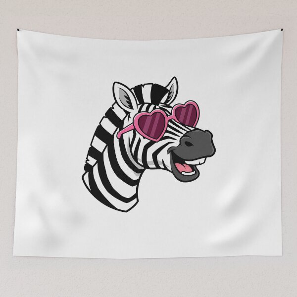 Item preview, Happy Zebra Pink Heart Sunglasses Cartoon designed and sold by k3rstman1.
