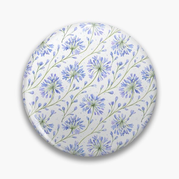 Item preview, Flowing Vine Stripe Agapanthus Pattern designed and sold by HOMETOWN86.