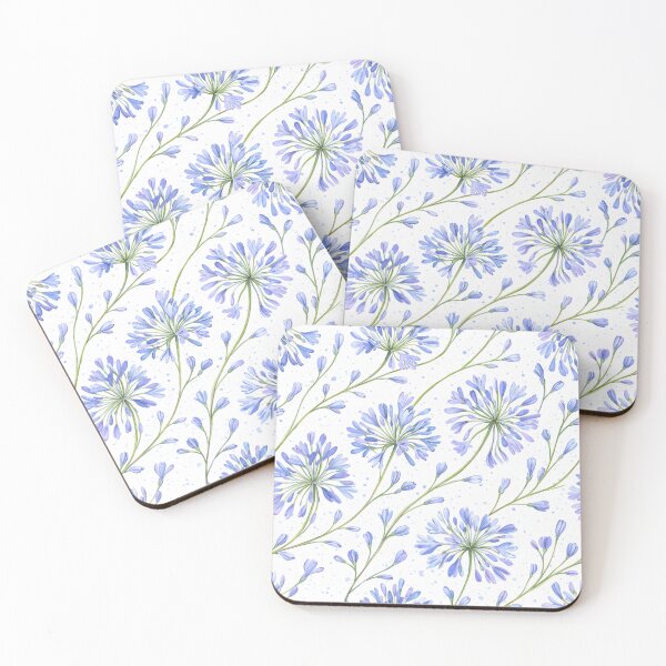 Item preview, Flowing Vine Stripe Agapanthus Pattern designed and sold by HOMETOWN86.