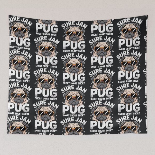 Item preview, Sure Jan – Funny Pug Sarcastic Meme designed and sold by Taans-Creation.