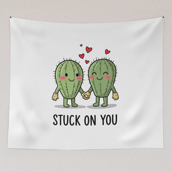 Item preview, Cute Cactus Couple Valentine designed and sold by Pixelzo.