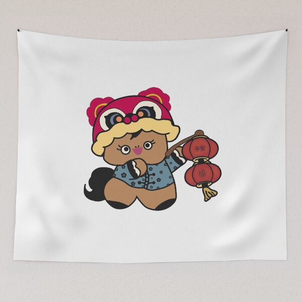 Item preview, Lion Dance Horse Illustration Pattern.  designed and sold by Teenidesign .