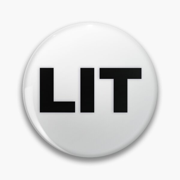 Item preview, LIT — Black Minimal Bold Type Statement designed and sold by WORDPAUSE.