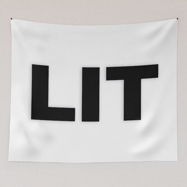 Item preview, LIT — Black Minimal Bold Type Statement designed and sold by WORDPAUSE.