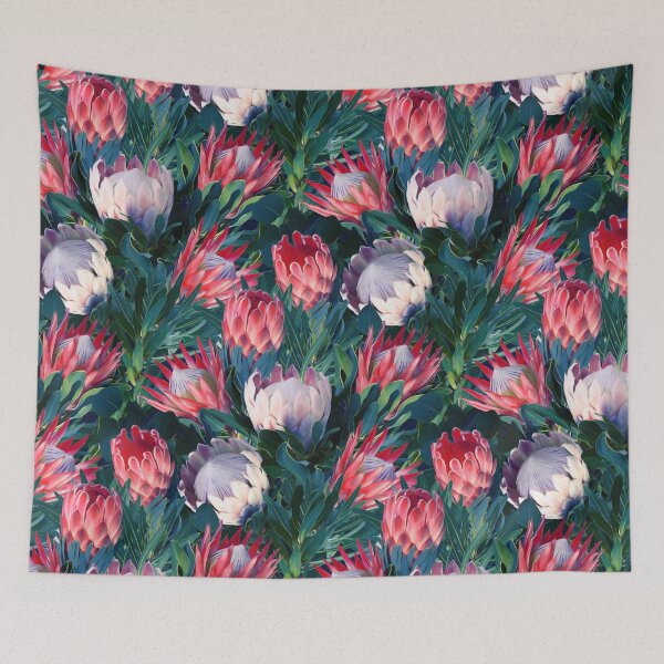 Item preview, Lush Protea Botanical with Blue Green Leaves designed and sold by micklyn.