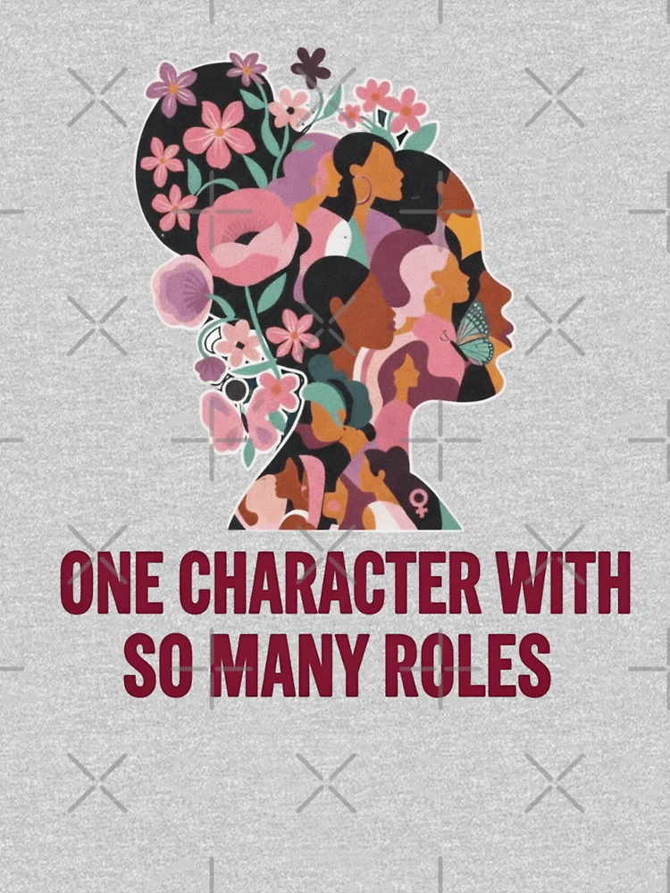 Thumbnail 6 of 6, Pullover Hoodie, One Character With So Many Roles designed and sold by Thread&Fable.