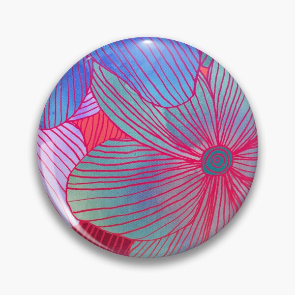 Item preview, Between the Lines 2 - tropical flowers in purple, pink, blue & orange designed and sold by micklyn.
