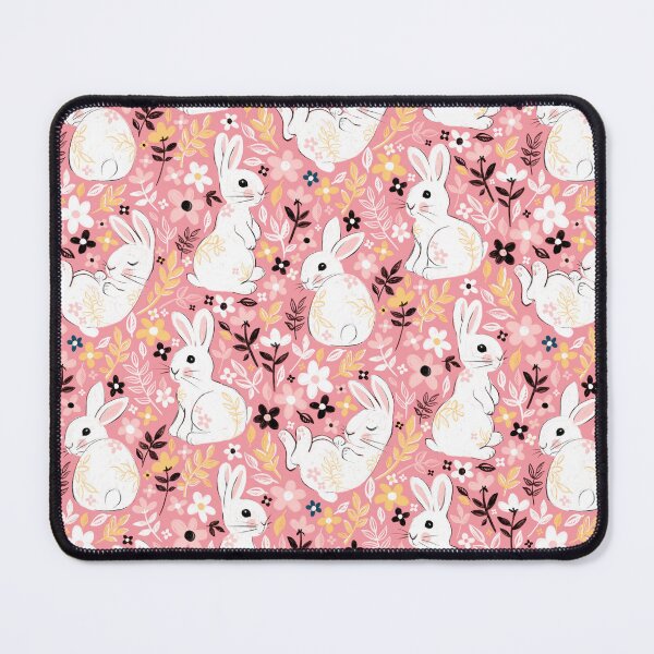 Item preview, Marshmallow White Easter Bunnies on Candy Pink designed and sold by micklyn.