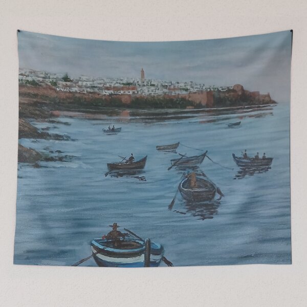 Item preview, Salé Marina Reflections – Moroccan Coastal Boats designed and sold by Majnon8bp.