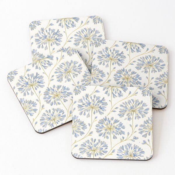 Item preview, Gold Line Accent Agapanthus Pattern designed and sold by HOMETOWN86.