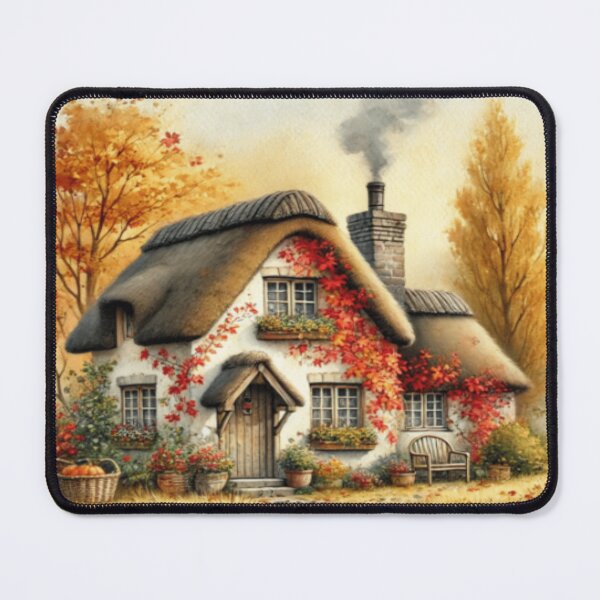 Item preview, Autumn Cottage Writing Nook – Blooming Nostalgia Pumpkin Picnic Art designed and sold by ArtFreshStudio.