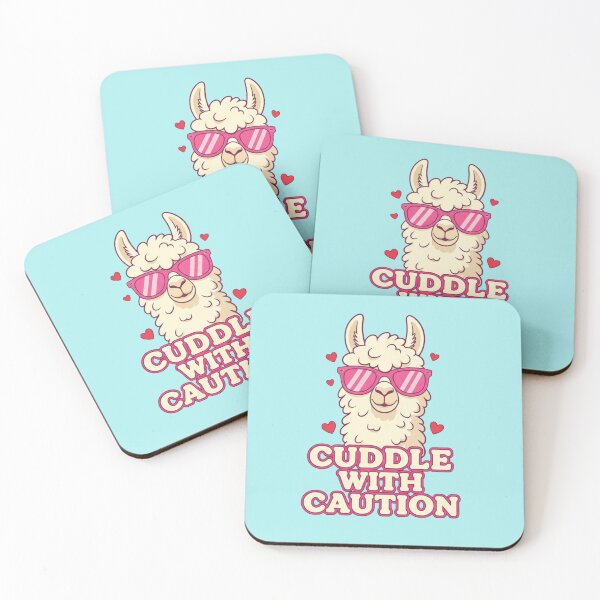 Item preview, Cute Llama Cartoon – Cuddle With Caution Funny Llama Design designed and sold by JonelCrafts.