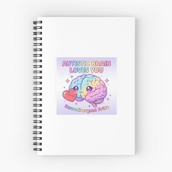 Item preview, Autistic Brain Loves You Neurodivergent Pride Sticker designed and sold by OrikuStudio.