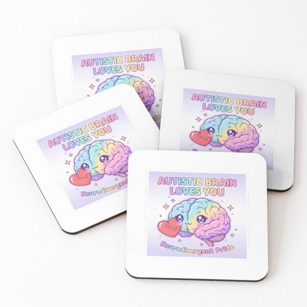 Item preview, Autistic Brain Loves You Neurodivergent Pride Sticker designed and sold by OrikuStudio.