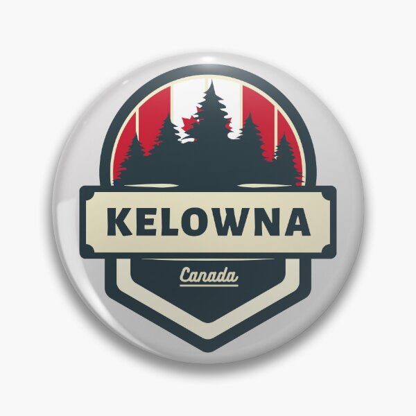 Item preview, Kelowna Canada | Retro Vintage Travel Badge designed and sold by World Designs.