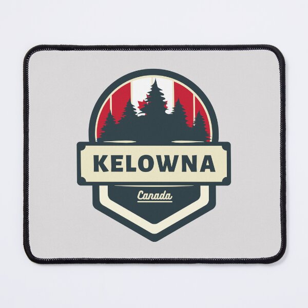 Item preview, Kelowna Canada | Retro Vintage Travel Badge designed and sold by World Designs.