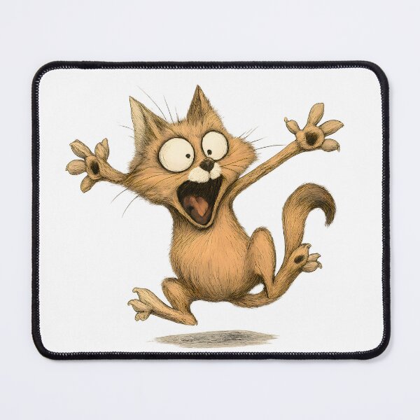 Item preview, Shocked Expressive Cat Jumping designed and sold by Yomere.