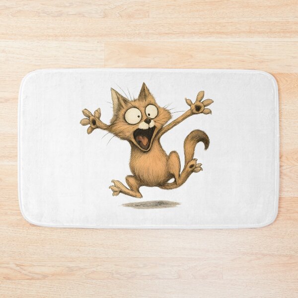 Item preview, Shocked Expressive Cat Jumping designed and sold by Yomere.