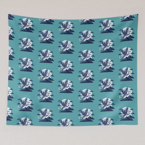 Item preview, Moonlit Crane Flight – Mystical Night Bird Illustration designed and sold by Royalsticker.