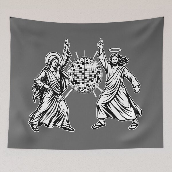 Item preview, Mary and Jesus Disco Dance Satire designed and sold by WAMTEES.