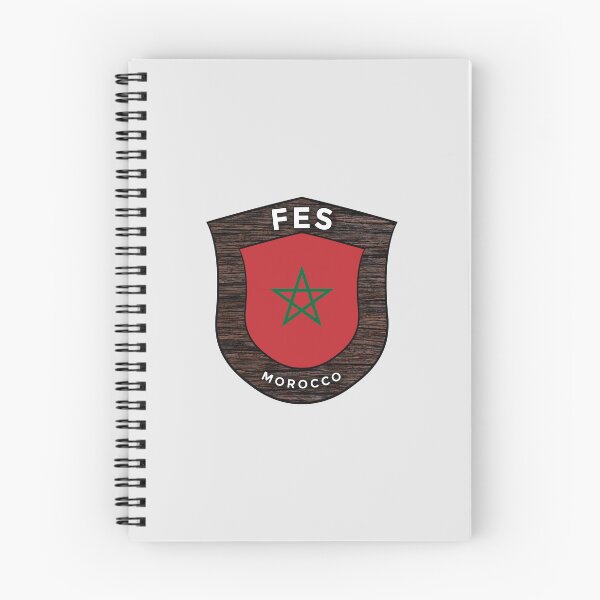 Aperçu de l'œuvre Fès, Maroc | Emblème de voyage Drapeau et Bouclier créée et vendue par World Designs.