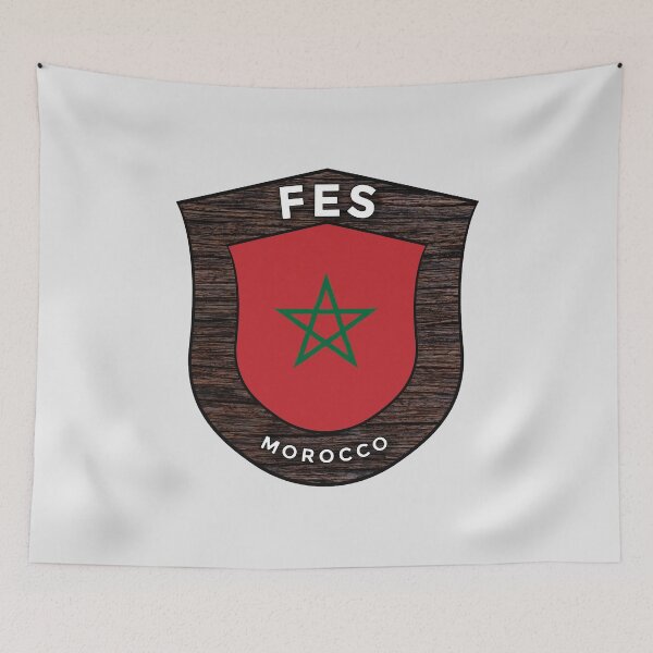 Item preview, Fes Morocco | Flag Shield Travel Emblem designed and sold by World Designs.