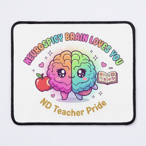 Item preview, Neurospicy Brain Loves You ND Teacher Pride Sticker designed and sold by OrikuStudio.