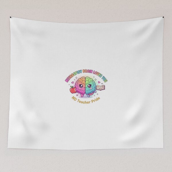 Item preview, Neurospicy Brain Loves You ND Teacher Pride Sticker designed and sold by OrikuStudio.