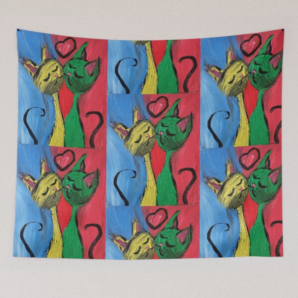 Item preview, Neon Love Cats: A Whimsical Valentine designed and sold by WimziRides.