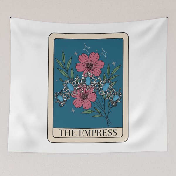 Item preview, Aquamarine Ribbon Tiara Flowers Tarot Card designed and sold by FreeOrca.