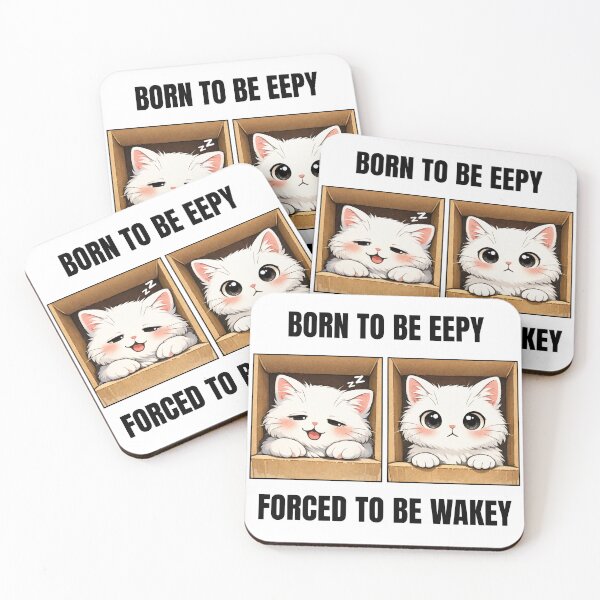 Item preview, Eepy cat meme designed and sold by Peachy-Draws.